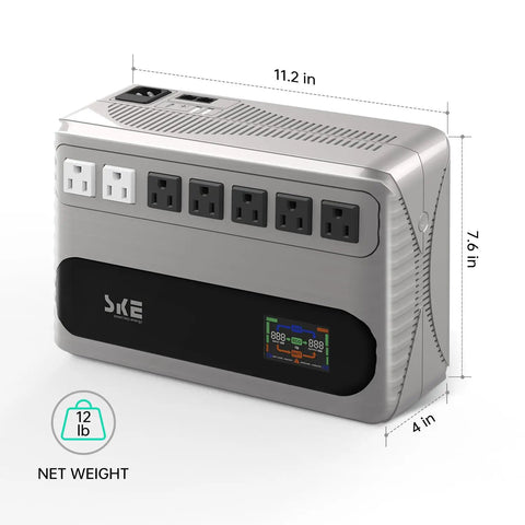 Reliable UPS Battery Backup And Surge Protector For Home Office And Desktop Setup With AVR, LCD Display