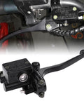 Right Front Hydraulic Brake Master Cylinder For ATV And Motorcycle, Universal Right Hand Brake, shown close-up and installed