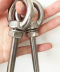 Heavy Duty M10 Shoulder Eyebolt Set Two Pack With Nuts And Washer, Stainless Steel Lifting Ring Eyebolt For Hoisting And Securing Loads