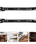 Top Notch Soft Close Bottom Mount Drawer Slides Silent Smooth Replacement Runners For Office Dresser Furniture in black steel.
