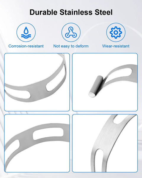 Heavy Duty Stainless Steel Exhaust Clamp Set 2 To 4 Inches Quick Fix Band Clamps showcasing durability and close-up details.