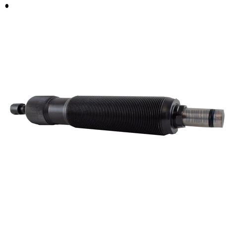 Close-up of 10 Ton Hydraulic Ram Gear Hub Bearing Separator Puller Tool With Screw Drive showing threaded cylinder and metal rod