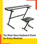 Z Style Keyboard Stand With Adjustable Width For 61 And 88 Key Keyboards Sturdy Durable Digital Piano Stand
