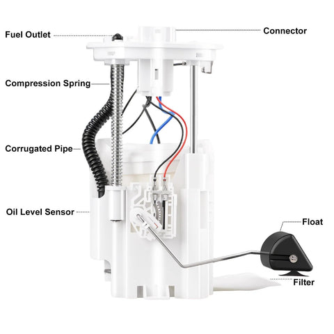 Side view of Electric Fuel Pump Module Assembly With Sending Unit For Toyota Camry 2007-2011, showing components.