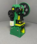 Dope 3D Printed Electric Punch Press Model With Motorized Gear Drive, Compact Plastic Build, Fully Assembled, Stainless Steel Screws, Integrated Control Module, Stable Base, USB Powered, 7x7x18cm, front view