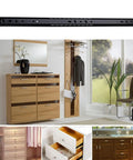 Rock Solid Steel Ball Bearing Drawer Slides 2 Pack for Cabinet Installation with Overload Safety and Smooth Closing Mechanism mounted above cabinet.