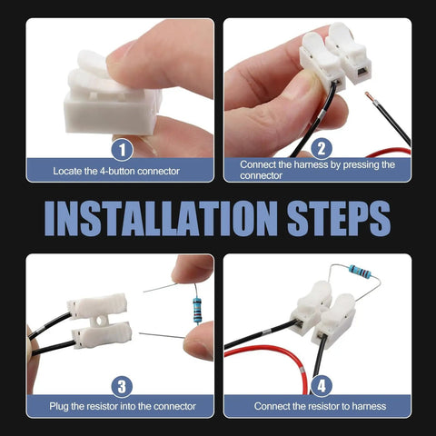 Installation steps for VCM Control Module Wiring Harness Kit With Four Resistors Plug And Play Line Socket For Honda