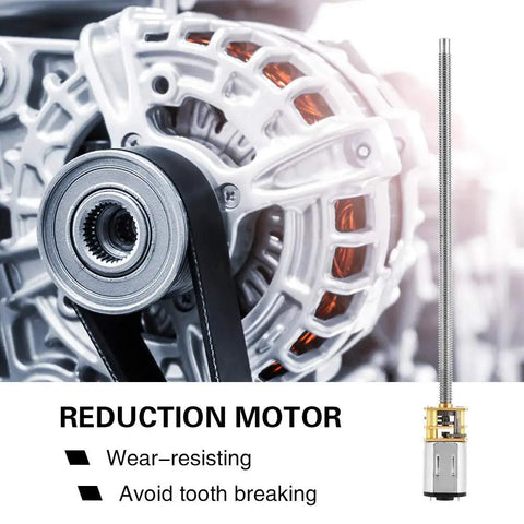Beefy Torque Low Noise Micro Gear Motor With M4x100mm Threaded Output Shaft For DIY Robot Cars And Mechanical Arms Prime Precision Motor For Robotics Projects And Automation, reduction motor with metal gears