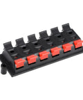 12 Way Jack Socket Spring Push Release Connector Speaker Terminal Strip Block For DIY Speaker Builds And Upgrades, 12 Pins