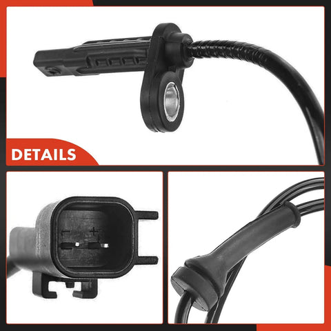 Front Right Abs Wheel Speed Sensor For Ford Fusion And Lincoln Mkk 2013 To 2019, shows wiring and connector details.