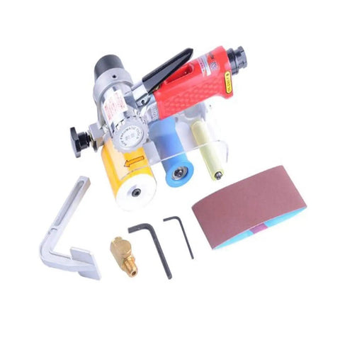 Powerful R-6026 Pneumatic Belt Sander And Grinder With 7000rpm Polishing Machine Variable Speed Control, accessories included.