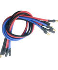 Six Pack 3.5mm Banana Gold Bullet Connector Extension Cables For RCs, Brushless Motors And ESCs, 16AWG, 30cm, silicone wire