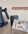 Display showing live feed of 2K Indoor WiFi Baby And Pet Camera With 360 Degree Pan And Tilt AI Motion Tracking Crystal Clear Night Vision Two Way Audio Motion And Sound Alerts Alexa Compatible Easy Setup No Sweat Peace Of Mind