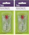 Pack of 2 Eyeglass Repair Tool Kit with small screwdriver, screws, magnifying glass, and storage pouch for quick on the go repairs.
