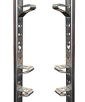 14 Piece Adjustable Shelf Clips Heavy Duty Rack Brackets Rust Resistant Anti Wobble Mounts For Wire Shelving Kitchen Cabinets mounted on pilaster strips.