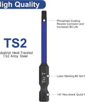 Rock Hard Impact Security Torx Bit Set Includes Twelve Premium S2 Steel Driver Bits With Bulletproof Magnetic Tips Perfect For Any Grease Monkey Garage Work Or Weekend DIY Gigs You Are Fully Committing To, TS2 heat-treated alloy steel bit with quick release.
