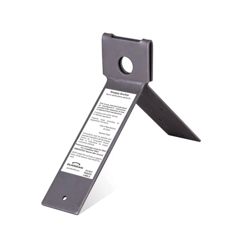 Snappy Disposable Roof Anchor For Any Pitch Roof With Nails Included Quick Nail In Install Portable Fall Protection shown standing