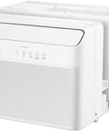 Smooth Cooling 12000 Btu U Shaped Smart Inverter Window Air Conditioner Delivers Sweet Chill For Spaces Up To 550 Square Feet with remote control.