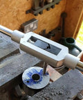 8-Piece Tap Set With Adjustable Tap Wrench 1/16-1/2 Inch, DIY Ready For Internal And External Threading in action on metal