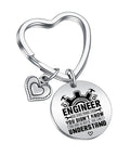 Cool Engineers Gift Keychain For Engineers And Students Stainless Steel 316L Mechanical Engineering Jewelry Graduation Gift