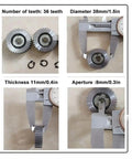 E Bike Motor Gear Kit For Bafang Hubs 38mm And 47.5mm Worm Gears 36T Planetary Steel Gear Set with caliper measurements