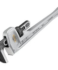 Ultra Lightweight Aluminum 18 Inch Pipe Wrench With I Beam Handle For Quick Adjustments Forged Hook Jaw Full Floating Jaw