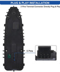 Mercedes Benz Front Driver Side Power Window Switch Replacement Fits 2015 2018 C300 C350e C43 AMG C63 AMG C63 AMG S GLC300 GLC43 AMG Black A2059056811 Fits Like A Dream Direct OE Style Quality, back view with 3-pin connector