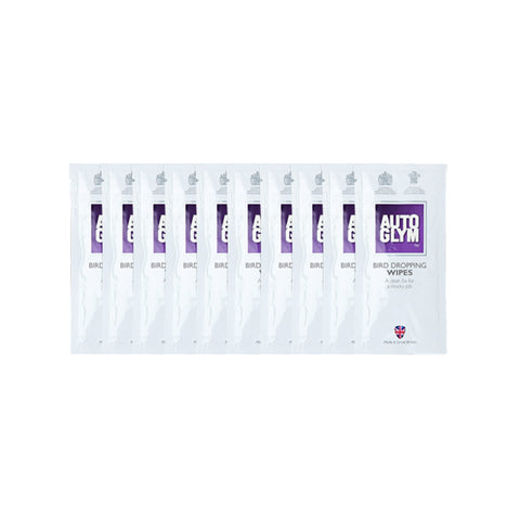 Bird Dropping Wipes 10 Pack For Cars Quick, Safe Exterior Clean Up That Softens Droppings Before Wiping sachets displayed