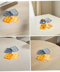 Miniature Storage Box Set For Dollhouse Accessories Made From Durable Resin With Four Grid Compartments Perfect For Storing Candy Nuts Or Tiny Ornaments And Micro Landscape Details For Scene Decor displayed on a table