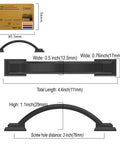 Diagram of 10 Pack Matte Black Cabinet Pulls, 3 Inch 76mm Hole Centers, Arch Style Handles For Kitchen Cabinets, Bathrooms, ZH0016