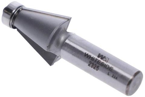 Killer Precision Carbide Tipped Edge Bevel Router Bit With 15 Degree Angle, 1 inch long with half inch shank.