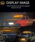 Trucks with Upgrade Solar Cab Lights For Trucks No Drill Roof LED Marker Lights With Vibration Sensor Solar Powered Waterproof