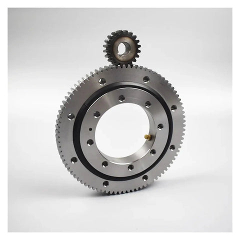Heavy Duty External Gear Turntable Bearing Rock Solid Slewing Ring Assembly with precision gearing and low friction design.