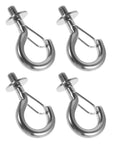 Heavy Duty Built To Last Stainless Steel M8 Hanger Bolts With Large Opening Hooks showing side angle for swing chairs