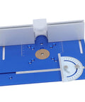 Rock Solid Aluminum Router Table Insert Plate For Woodworking Flip Top With Tight Precision Fit And Smooth Cutting Action Built Different To Crush All Your Projects No Sweat On Any Compatible Workbench Today, blue alloy, smooth surface.