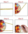 Assembly steps for Chill Out Hot Air Balloon Sunlight Catcher Made From Clear Acrylic With Rope Hanging Decor