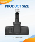 Miele Compatible Vacuum Attachments Brush Head For Smooth Floor And Carpet Cleaning 285-3 Style with dimensions shown