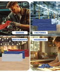Auto Mechanic Shop Towels 13 By 14 Inches 12 Pack Red 100 Percent Cotton Commercial Grade Rags for cleaning in various settings