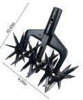 Manual Garden Cultivator With Interchangeable Handheld Scarifier and Handle Attachment, compact ABS Plastic Tiller