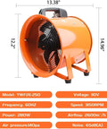 Heavy Duty High Velocity 10 Inch Portable Utility Blower Fan For Basements Shops And Warehouses with 3150 RPM