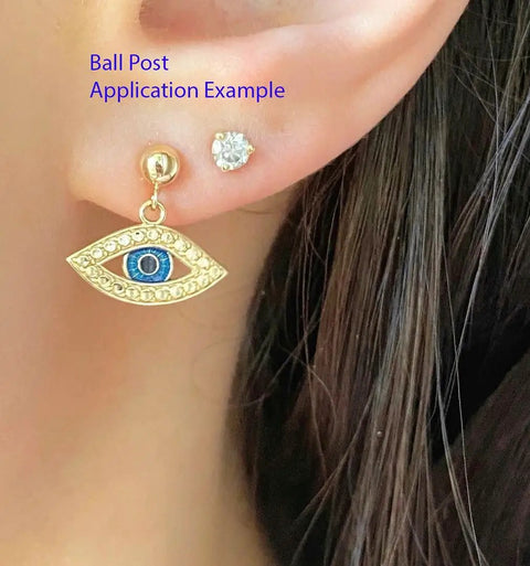 10 Pack Sterling Silver Stud Earrings 4mm Ball Posts With Backs Real 925 Solid Silver Hypoallergenic Nickel Free 0.6 Inch Length 5 Pairs Everyday Sparkle For Sensitive Skin worn as small ball post stud earring