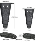 Dimensions and views of Waterproof Bike Saddle Bag 13L Under Seat Storage For Mountain Road Biking And Commuting Trips