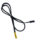 Precision 10K Ohm NTC Thermistor Temperature Wire Sensor For PC Water Cooling with black wire and yellow probe end.