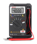 Front view of Starter-Friendly Digital Multimeter Card Tester With Auto Ranging 4000 Count, AC DC Voltage, Resistance, Continuity