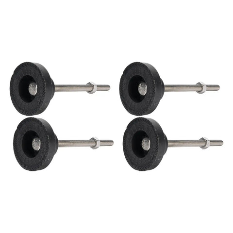 Adjustable M8 Leveling Feet With Nonslip Round Base For Machinery And Office Furniture Heavy Duty Stabilizers 4 Pack Black