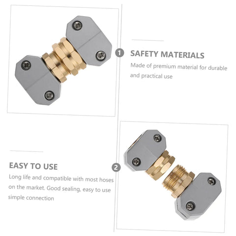 Ditch That Leaking Hose With This Super Solid Garden Hose Repair Kit Featuring Tough Aluminum Alloy Connectors Quick Release Fittings And Durable Weatherproof Adapters To Fix Your Lawn Sprinkler Setup In A Flash. two-piece aluminum hose connector repair kit with quick release fittings