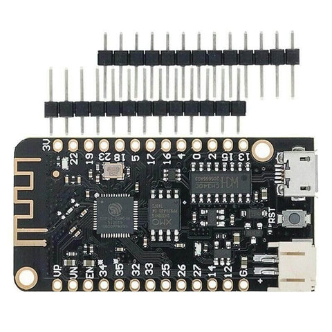 MKS Dual FOC V3.2 BLDC And Stepper Motor Controller Shield with ESP32 development board, features compact design and pin headers
