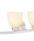 Four Light Metal Bathroom Vanity Wall Light Fixture In Oil Rubbed Bronze With Frosted Glass Shades Approximately 28.5 Inches Wide