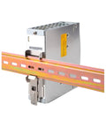 24V 5A DIN Rail Power Supply, 120W, Universal 90-264 VAC Input, Efficiency Up To 87.5%, Output Adjustable From 24 To 28V DC, Heavy-Duty 24V Power Supply For Industrial Control Panels, Automation And Networking Gear mounted on TS-35 rail