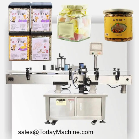 Heavy Duty Automatic Steam Shrink Tunnel For Bottle Sleeve Labeling And Commercial Packaging Units Featuring Rock Solid Build With Zero Hassle Daily Operation with jars of candy and snacks.